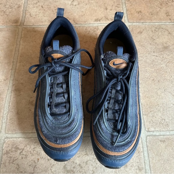 Nike Wool Thunder Blue Air Max 97 Se Runner Training Sneakers Size 10 - Picture 3 of 9